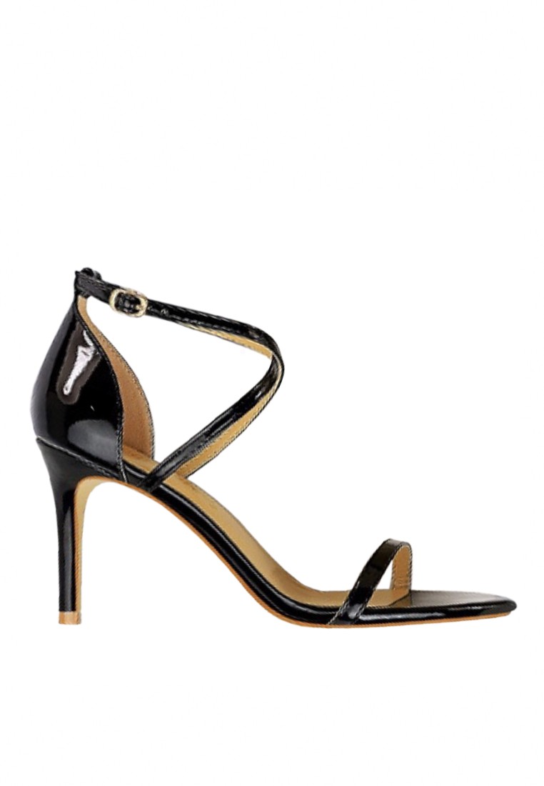 Shiny Cross Straps Heel Sandals VS126A7