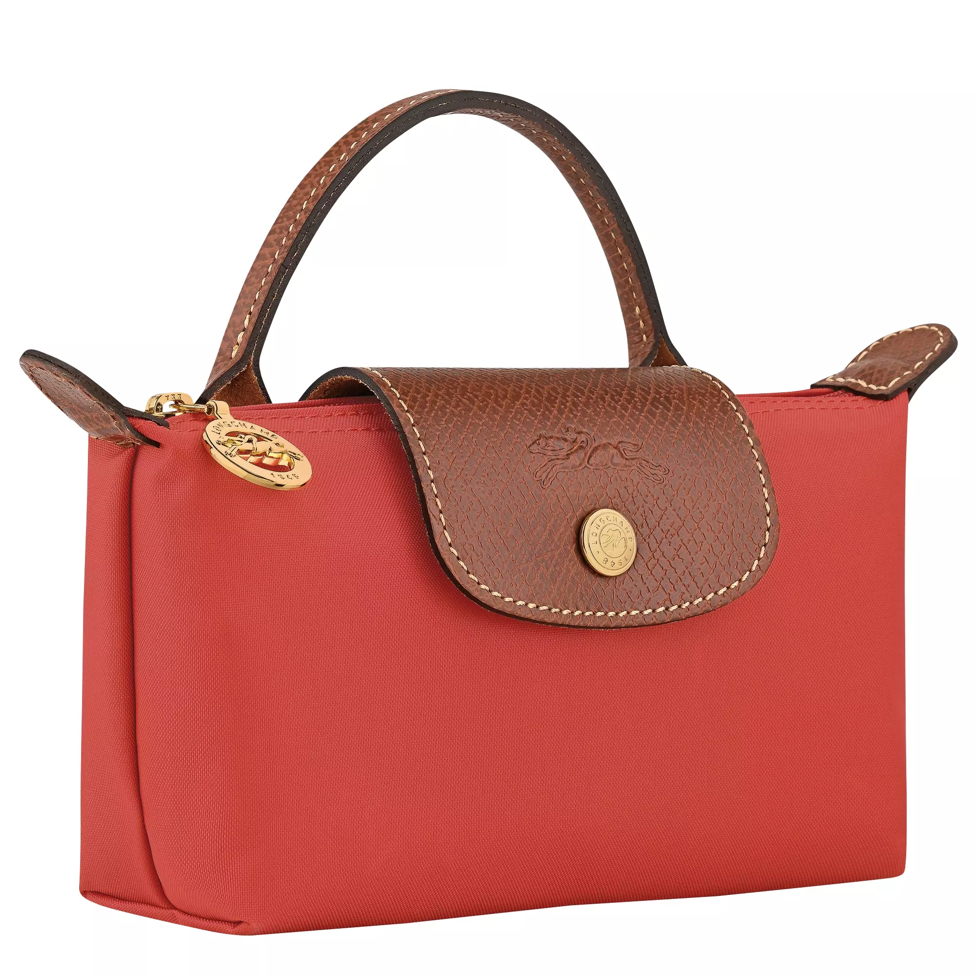Le Pliage Original Pouch with Handle - Red Tomato