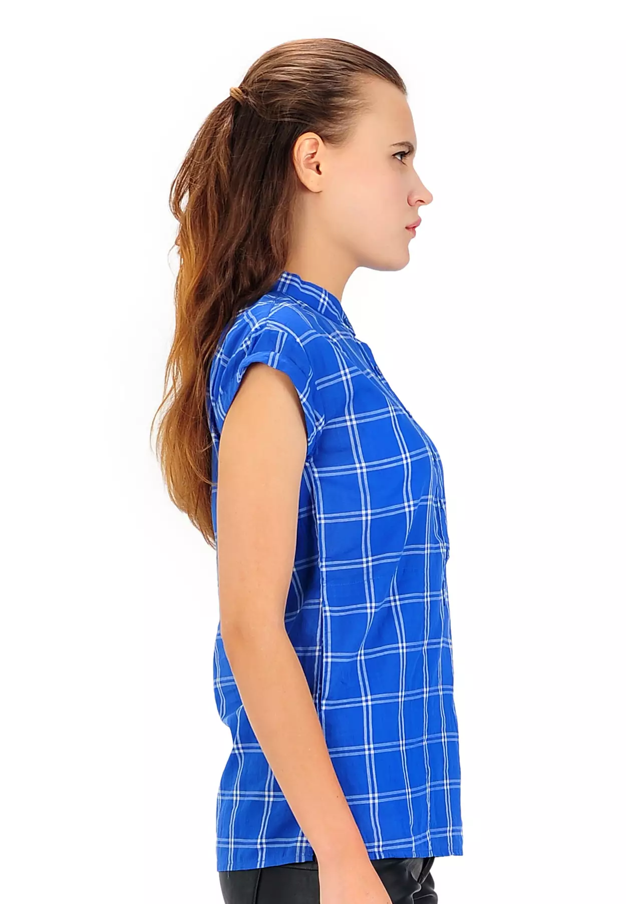 Jual SJO & SIMPAPLY SJO's Svelto Camicia Blue Check Women's Shirts