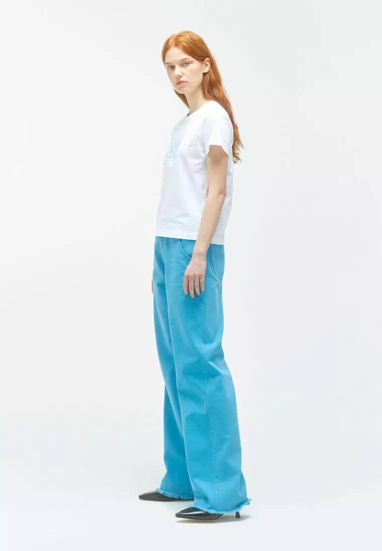 ★Marithe + Francois Girbaud★ W CLASSIC LOGO TEE sky blue Marithé François Girbaud W Classic Logo Tee Sky Blue – Drop
