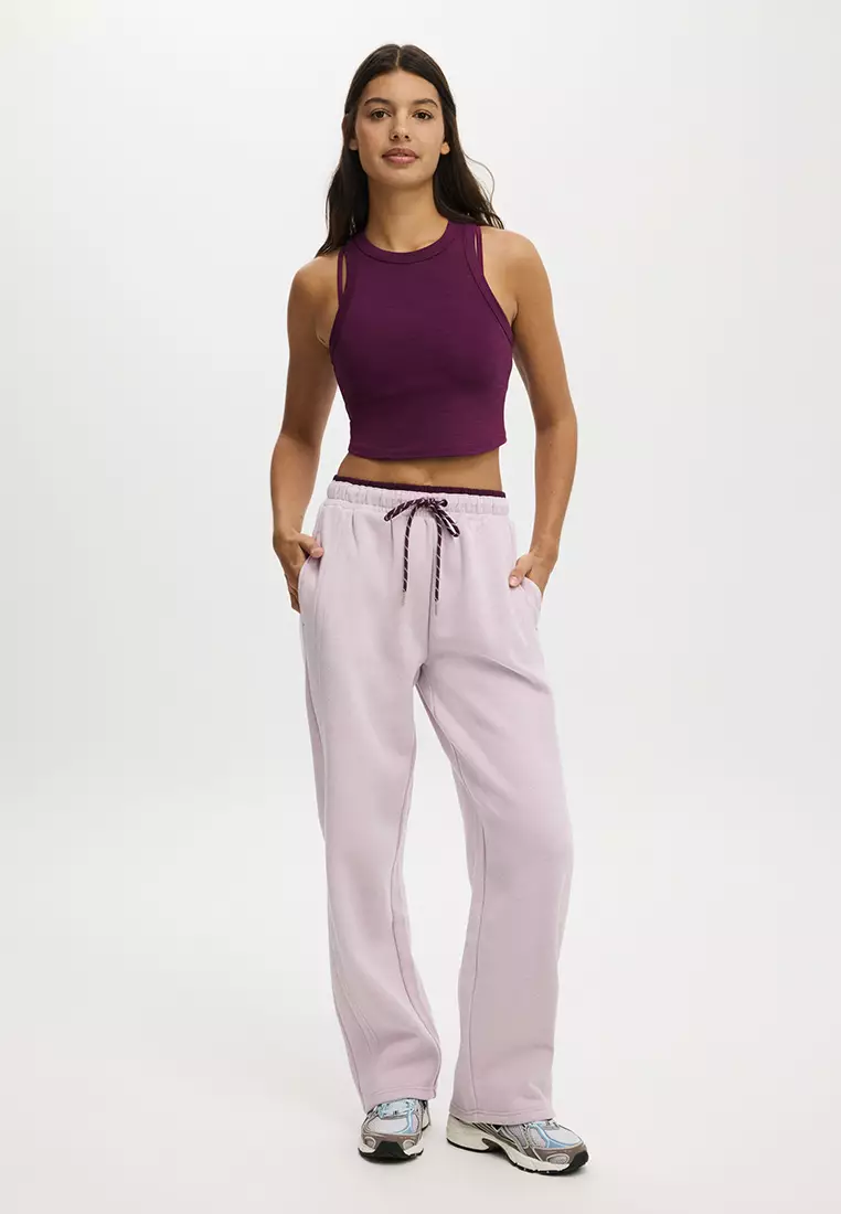 Active Rib Curved Hem Tank Top