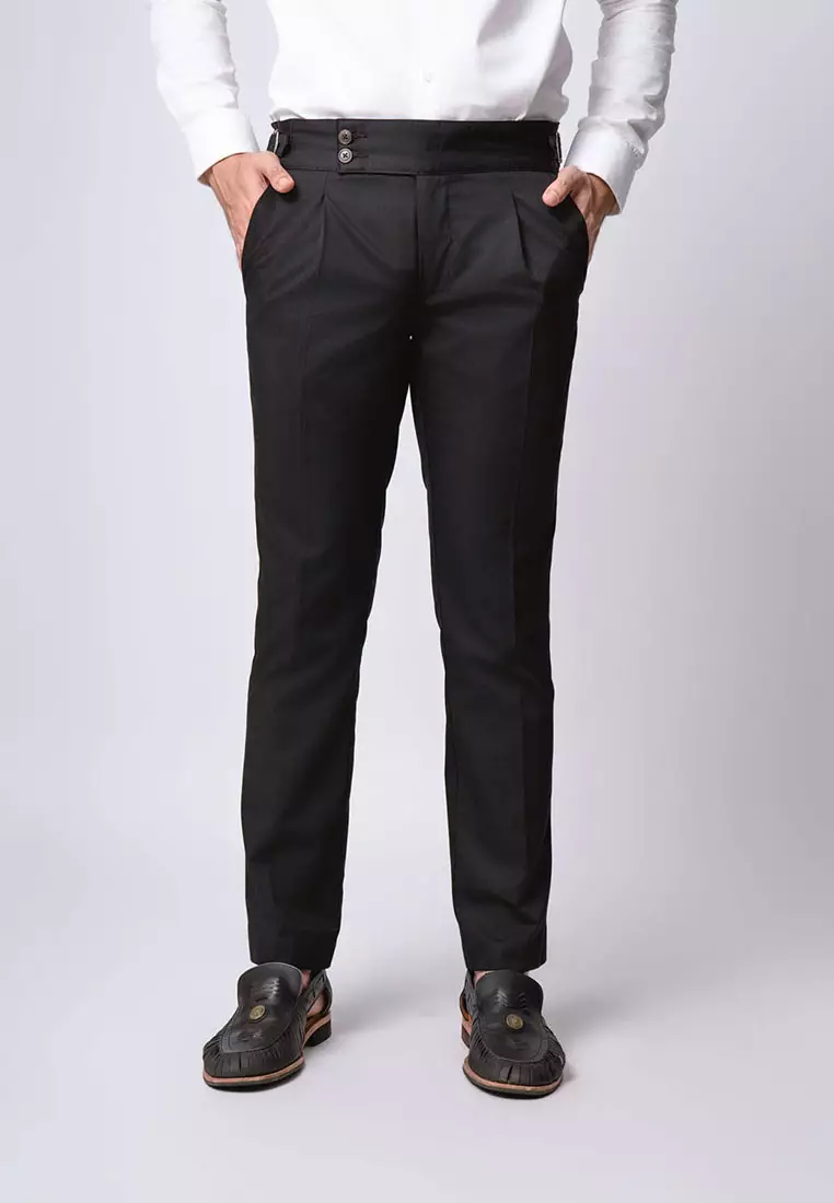 Gurkha Double Button Pants Black