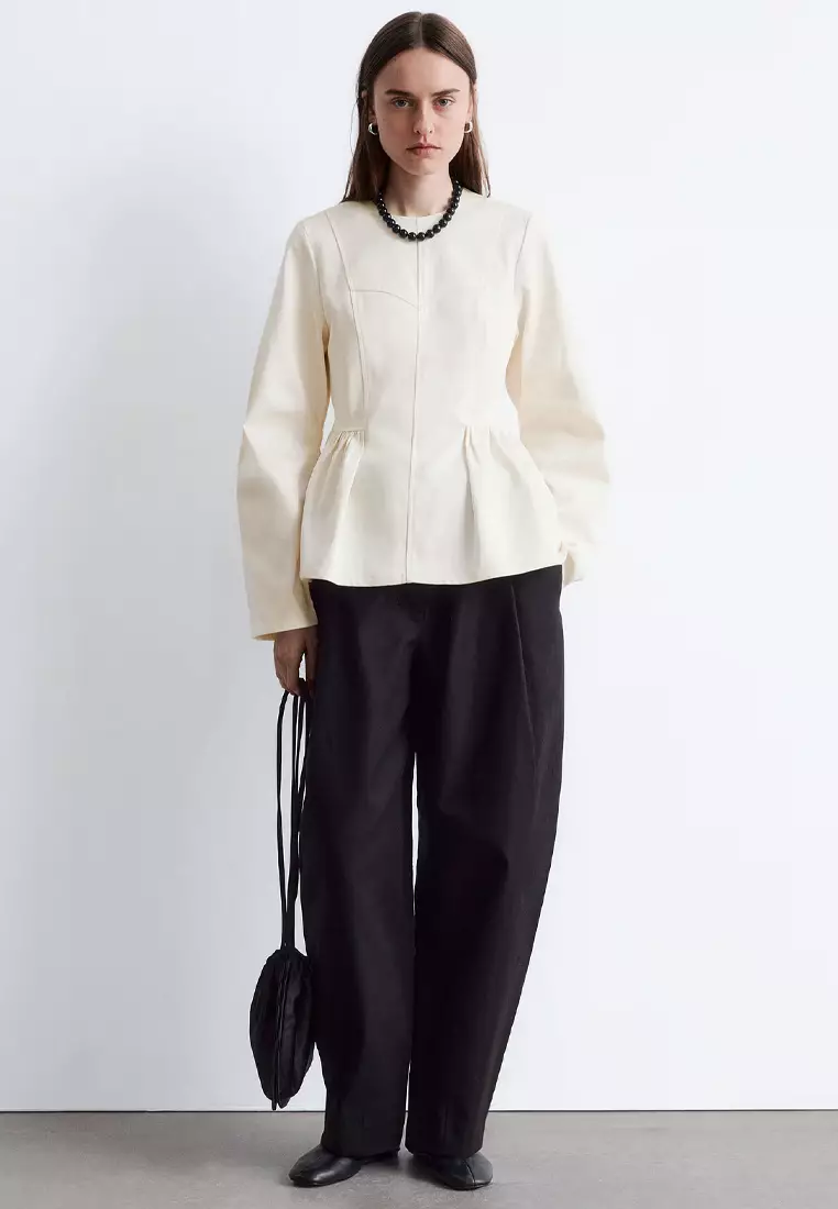 Cotton Peplum Top
