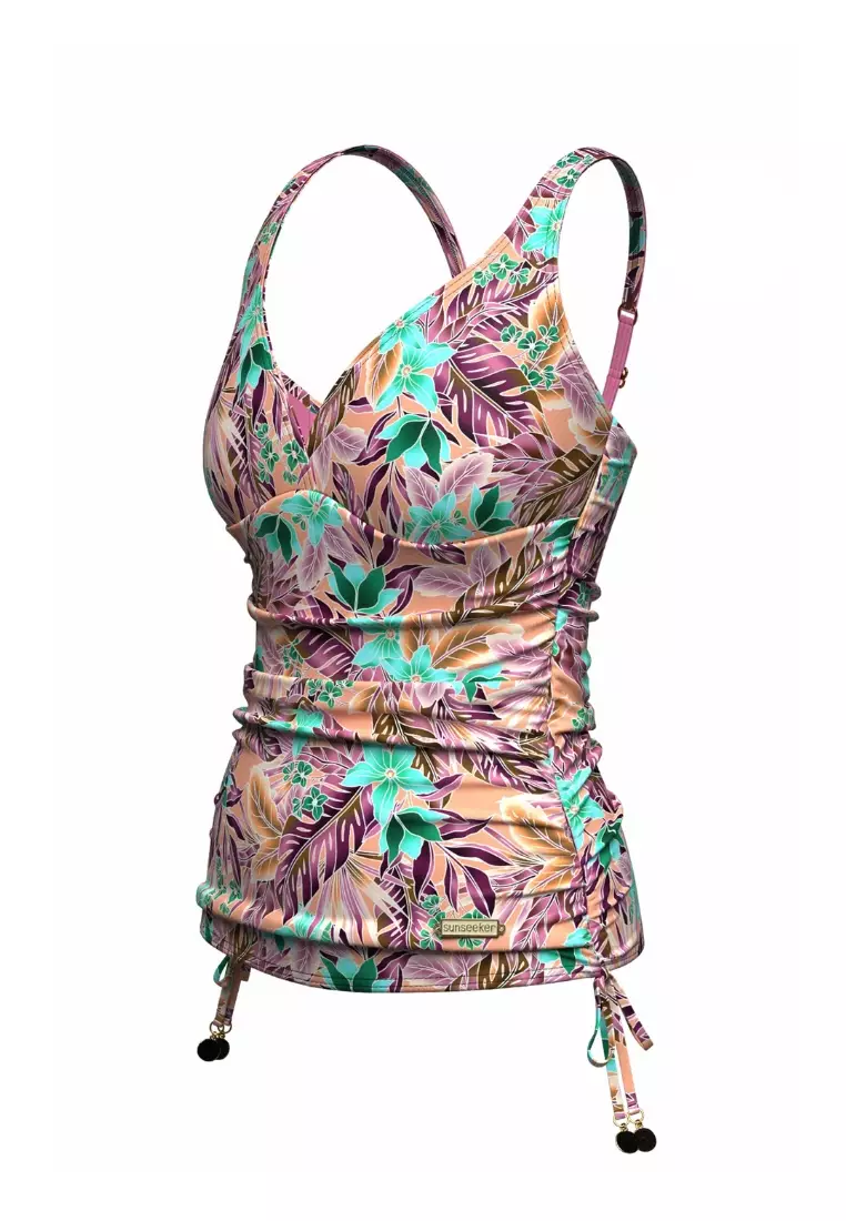 My Paradiso Lavender Plus Cup Ruched Tankini