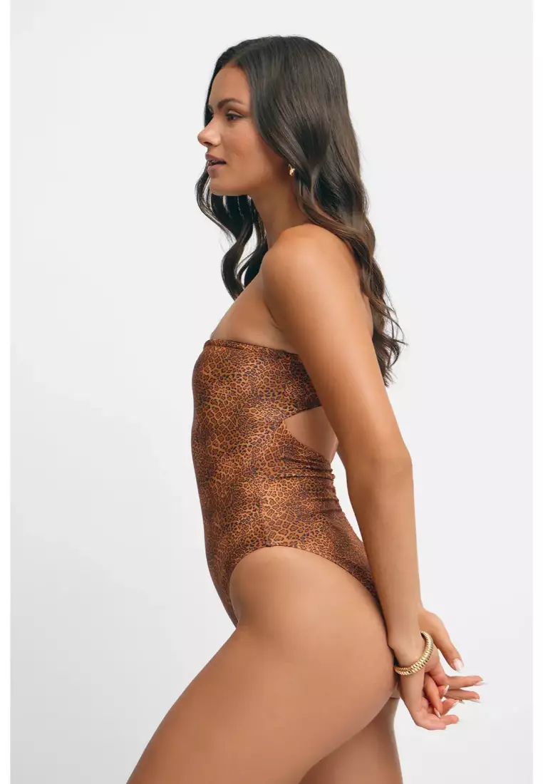 Scarlet One Piece Swimsuit / Leopard