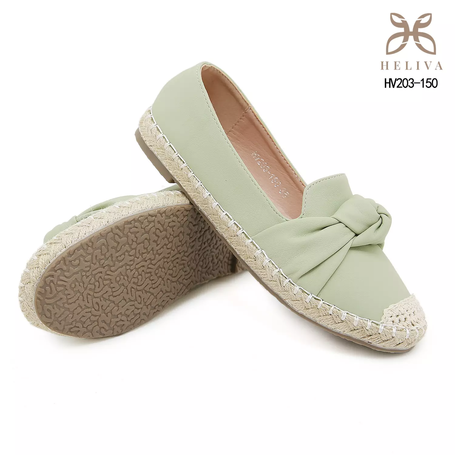 HELIVA YUNNA Stylish Slip On Shoes with Decorative Bow and Espadrille Accent HV203-150