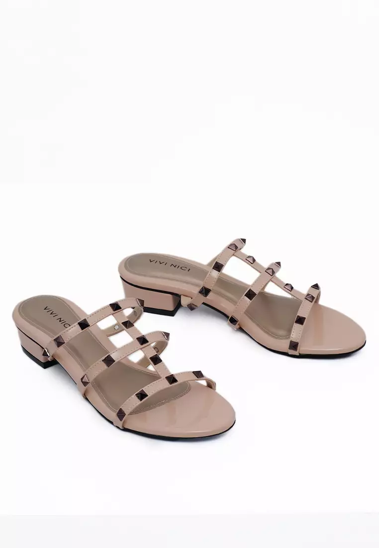 VIVI NICI - Meili Sandal Wanita Hak 3 Cm Soft Pink