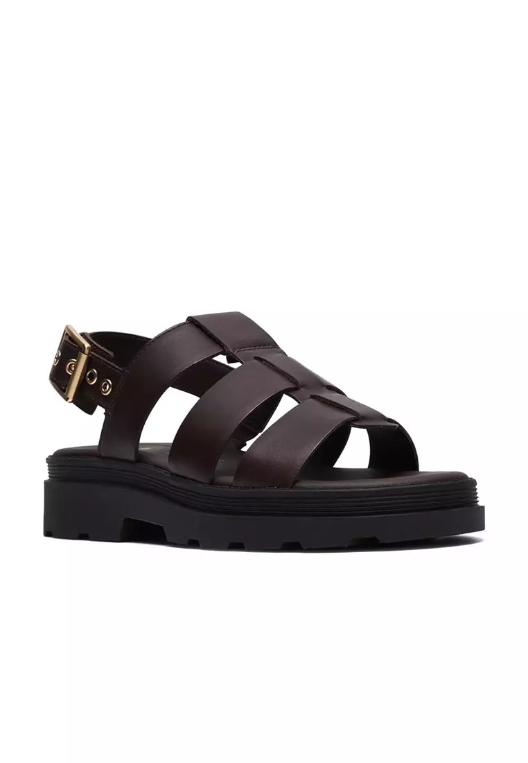 Womens Orinoco3 Strap Sandals - Dark Brown Lea