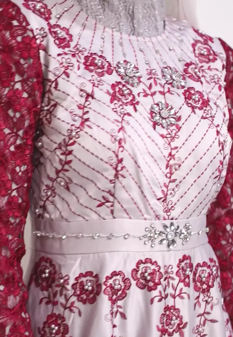 Chamoniq Gamis Brokat Satin