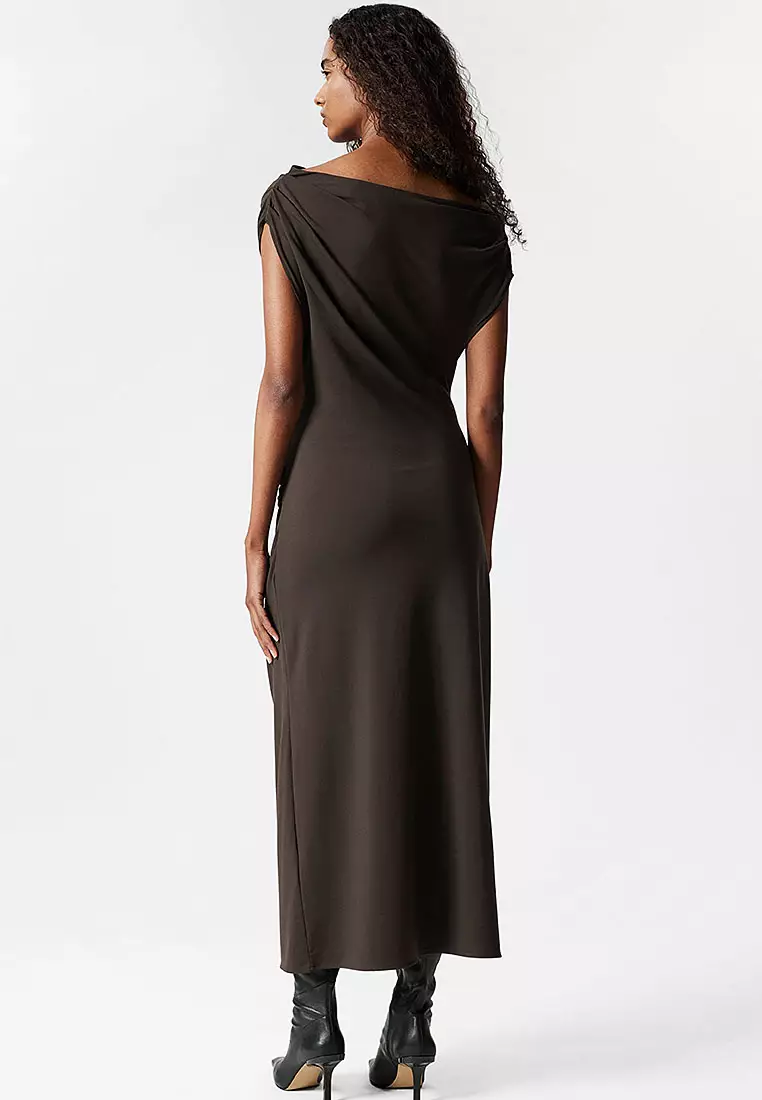 Draped Midi Dress