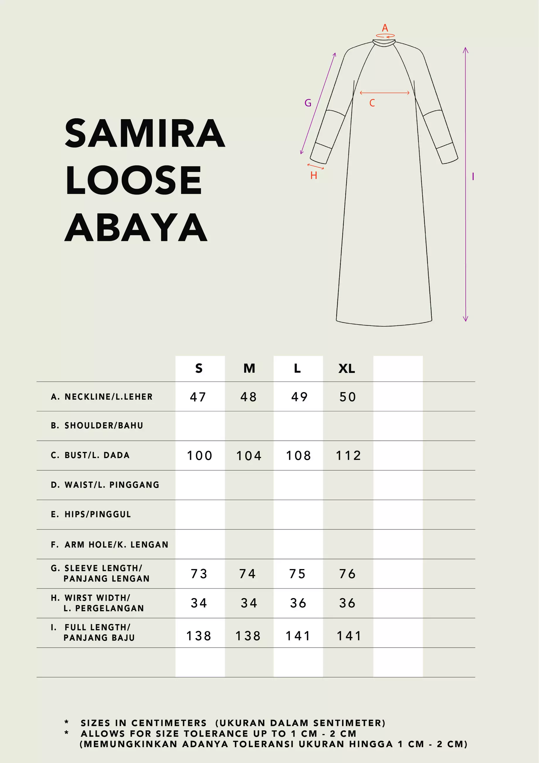 Kami Samira Loose Abaya Charcoal