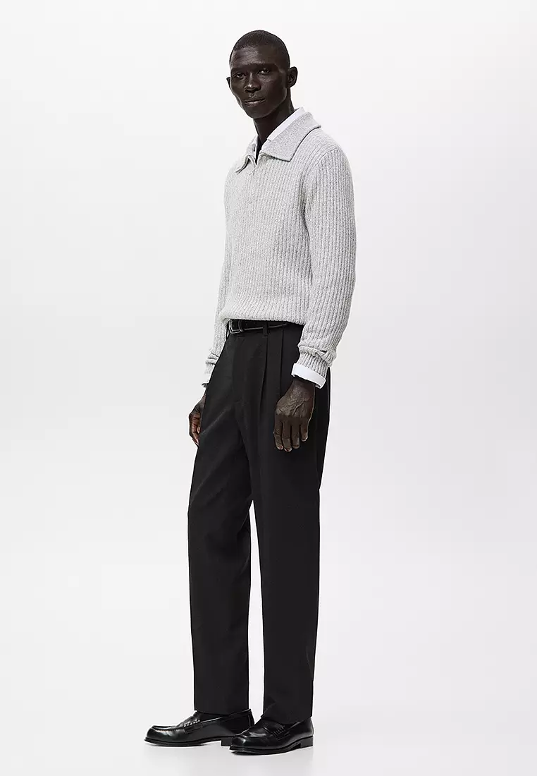 Wool-Blend Sweater With Zip