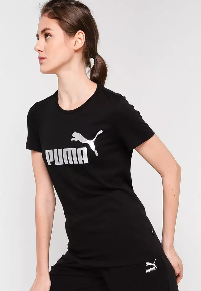 Buy Puma ESS+ Metallic Logo Tee 2024 Online | ZALORA Philippines