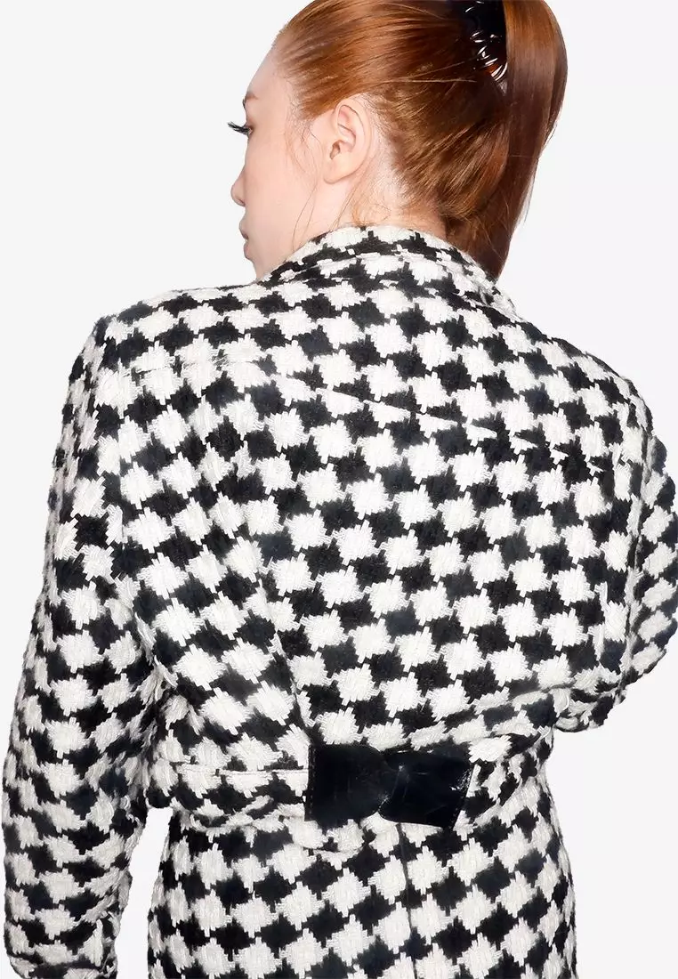 Checkerboard shop bomber jacket