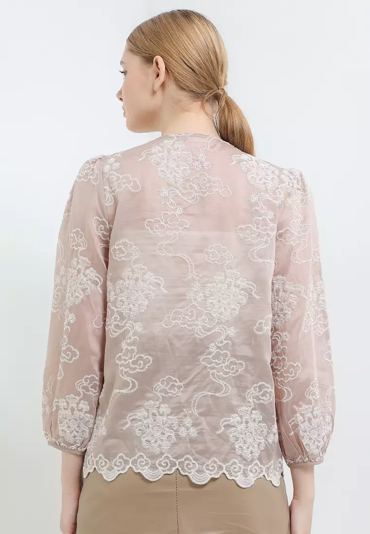 L/S Emb Shanghai Blouse