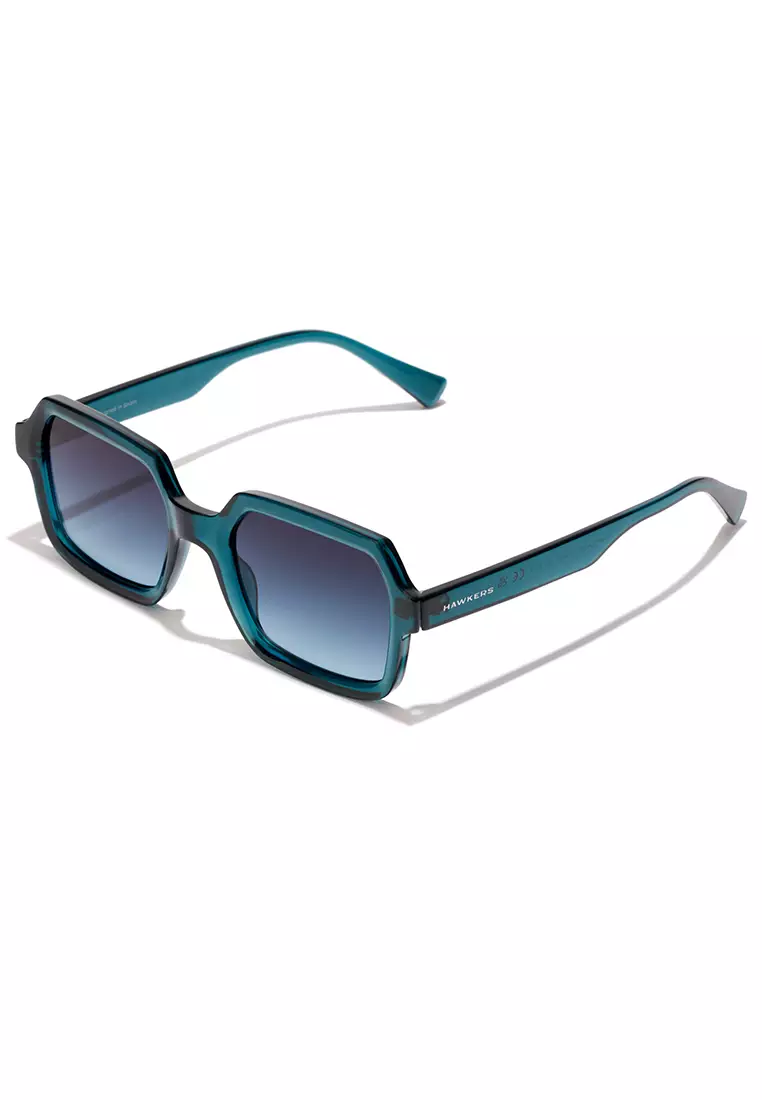HAWKERS Ocean Blue Denim Minimal Max Sunglasses For Men And Women, Unisex. Official Product Designed In Spain