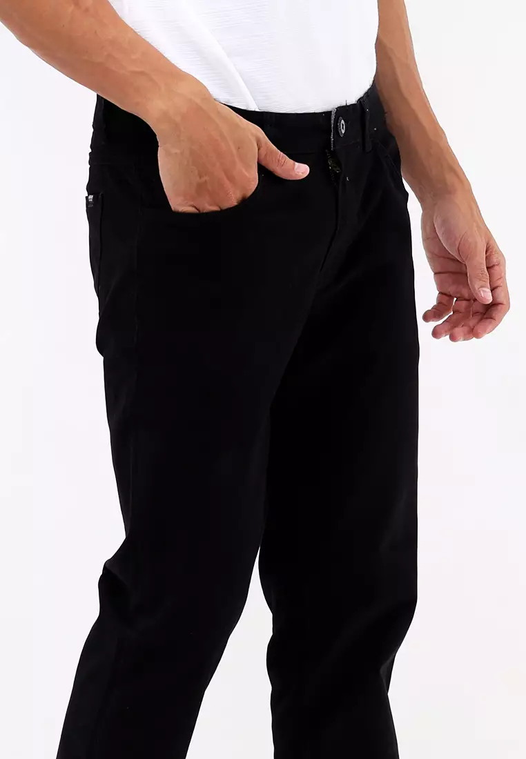 Colored Long Pants Slim Tapered Stretch