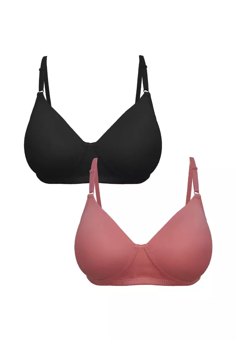Perfect Pair 2-in-1 Non Wire Full Cup Bra with Adjustable Straps Underwear for Women