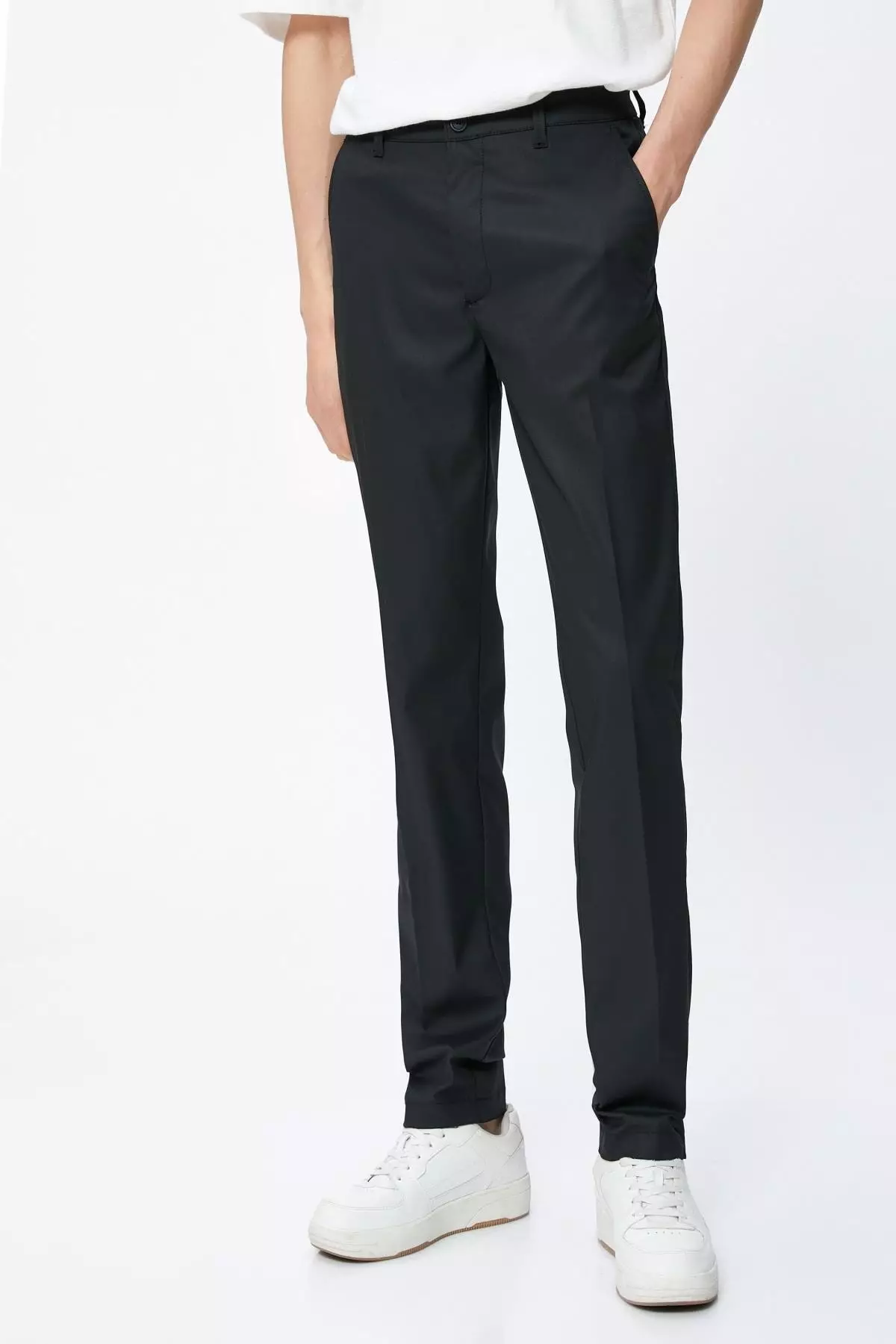 Mens black deals trousers next