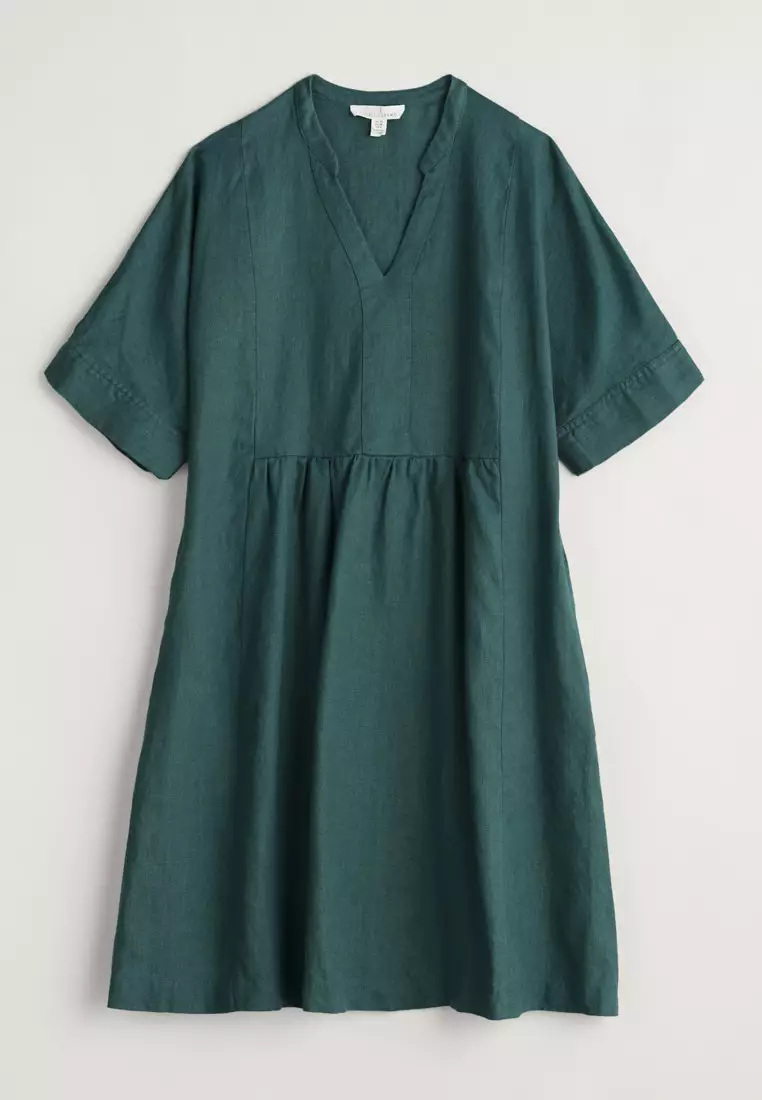 Seasalt Cornwall Seasalt Cornwall Petite Teal Draw Kiln Dress 2024 ...