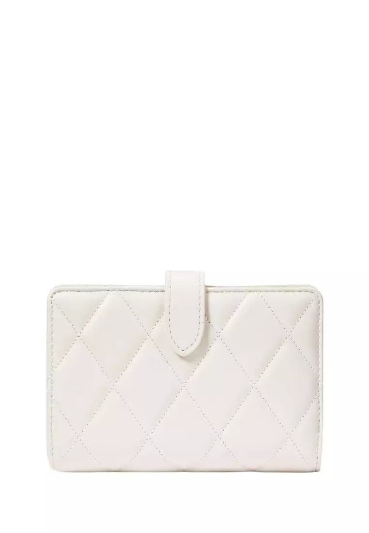 Jual Kate Spade KATE SPADE Carey Medium Compact Bifold Wallet Parchment