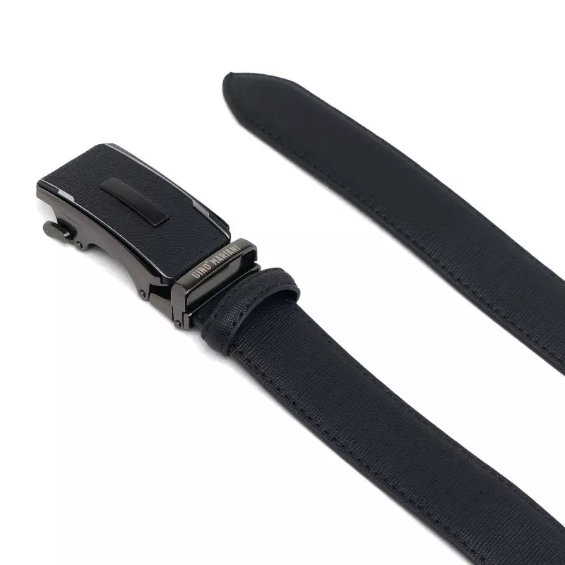 Gino Mariani Fiero Buckle Belt Kulit Pria Black