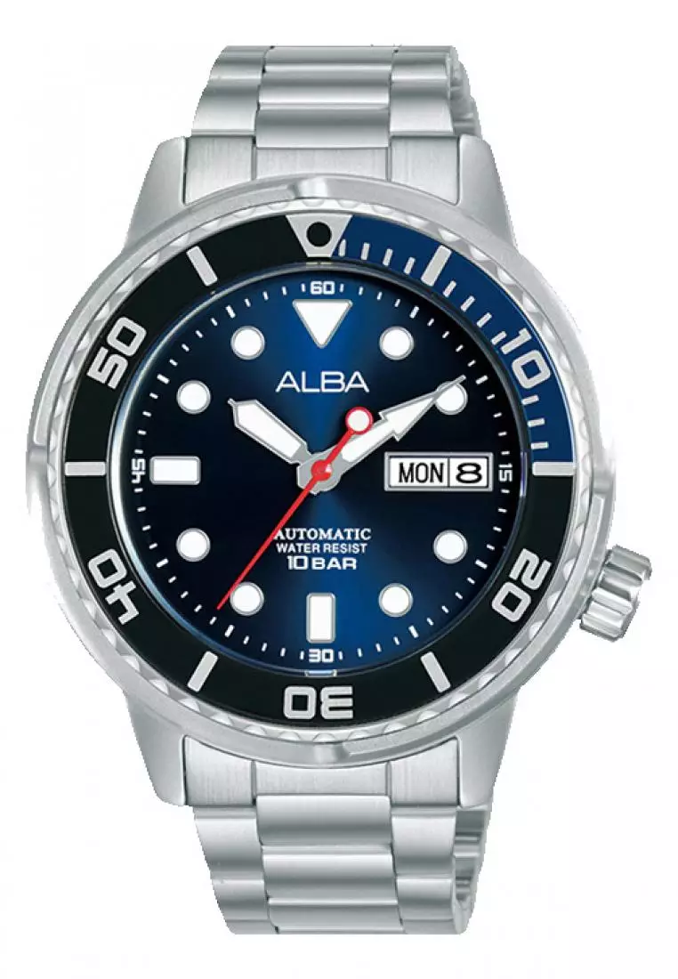 Jam Tangan Pria Alba Original Garansi Resmi AL4245 AL4245X1 Strap Stainless Steel Silver Automatic