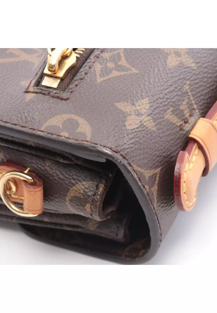 Pre-Loved Louis Vuitton pochette Metis MM monogram Handbag PVC leather Brown