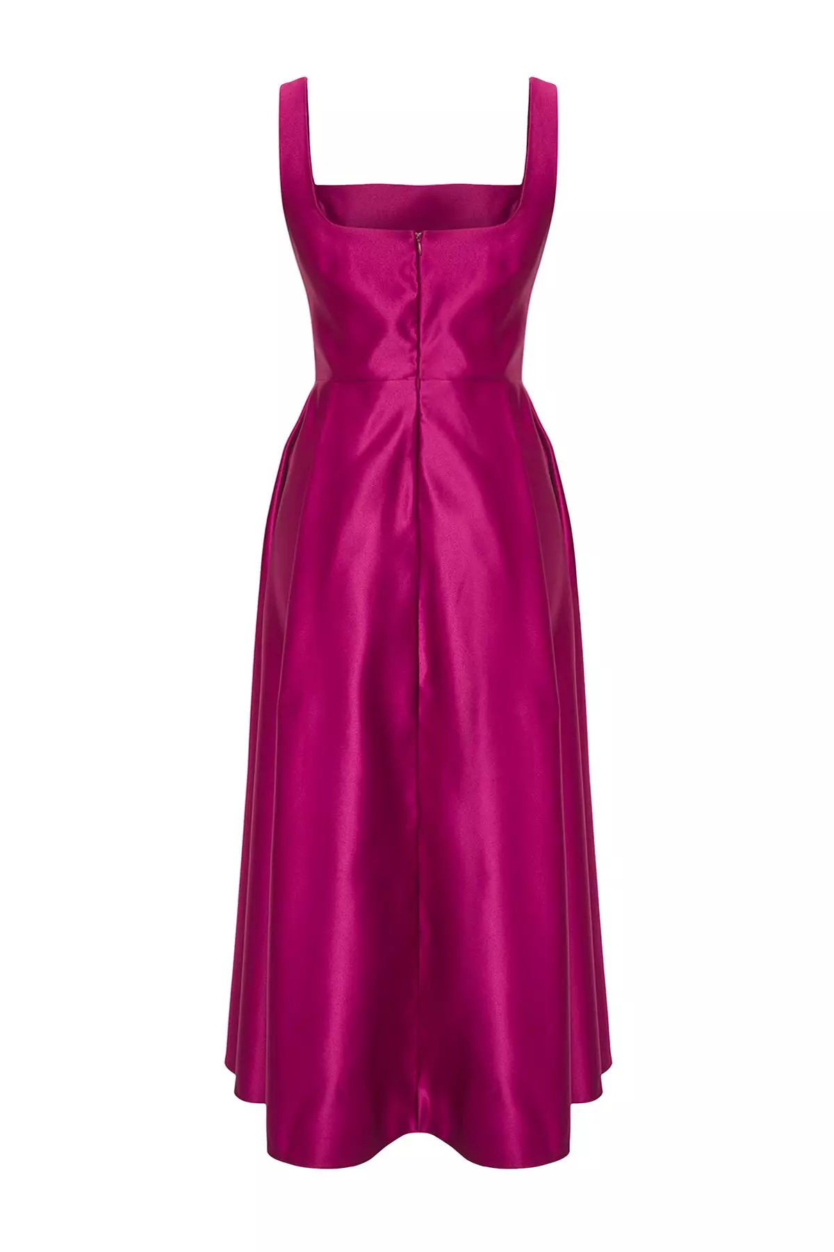 Plum A-Line Satin Woven Elegant Evening Prom Dress TPRAW25EL00040