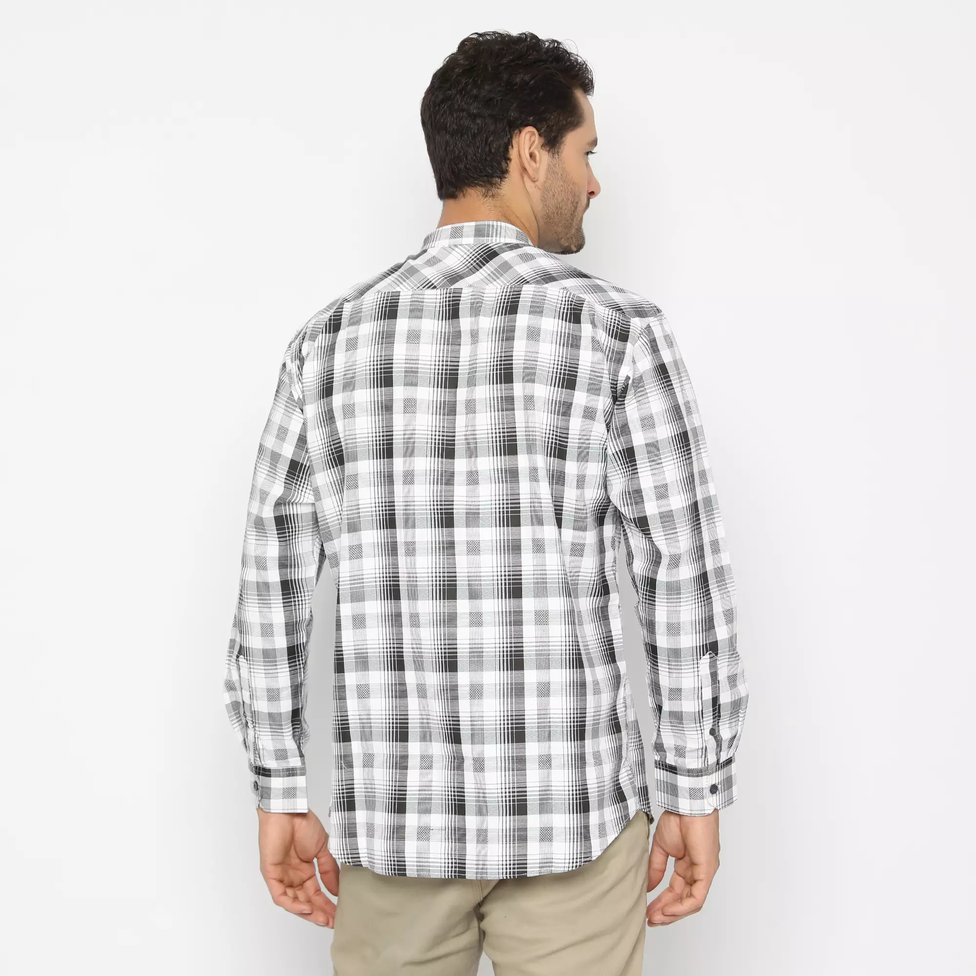 Platini Kemeja Shanghai Motif Kotak Lengan Panjang Katun 22003 Motif C