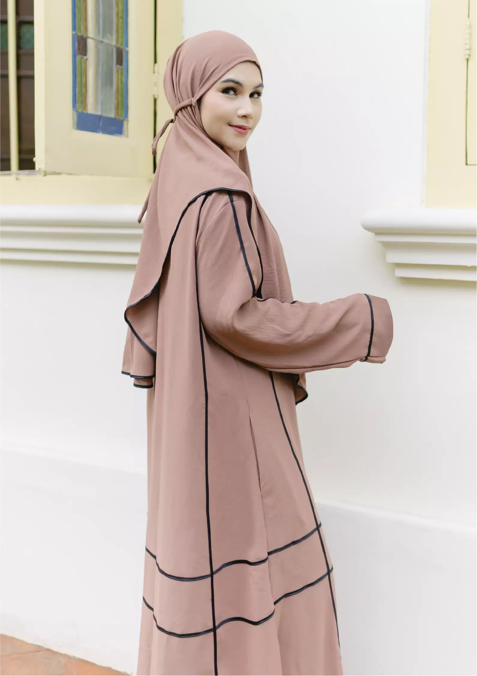 Jual Lozy Hijab Haniya Abaya Set Mocca Original Zalora Indonesia