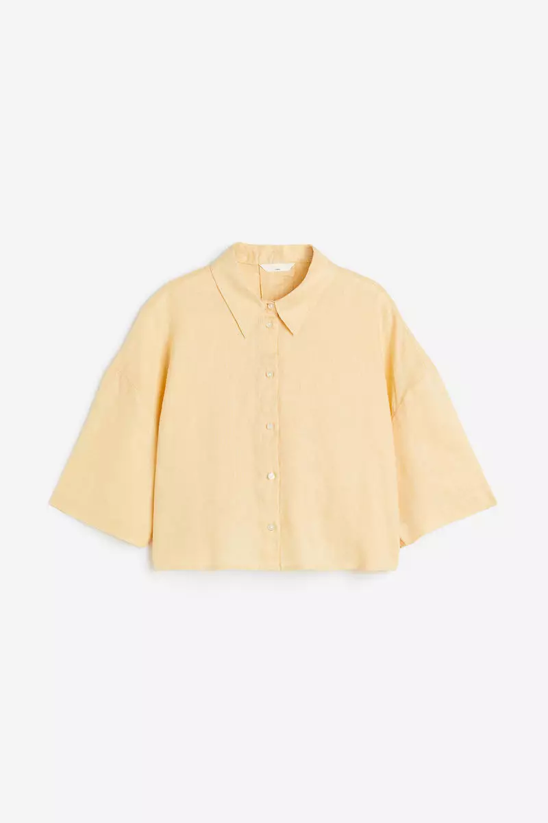 Buy H&M Oversized linen shirt Online | ZALORA Malaysia