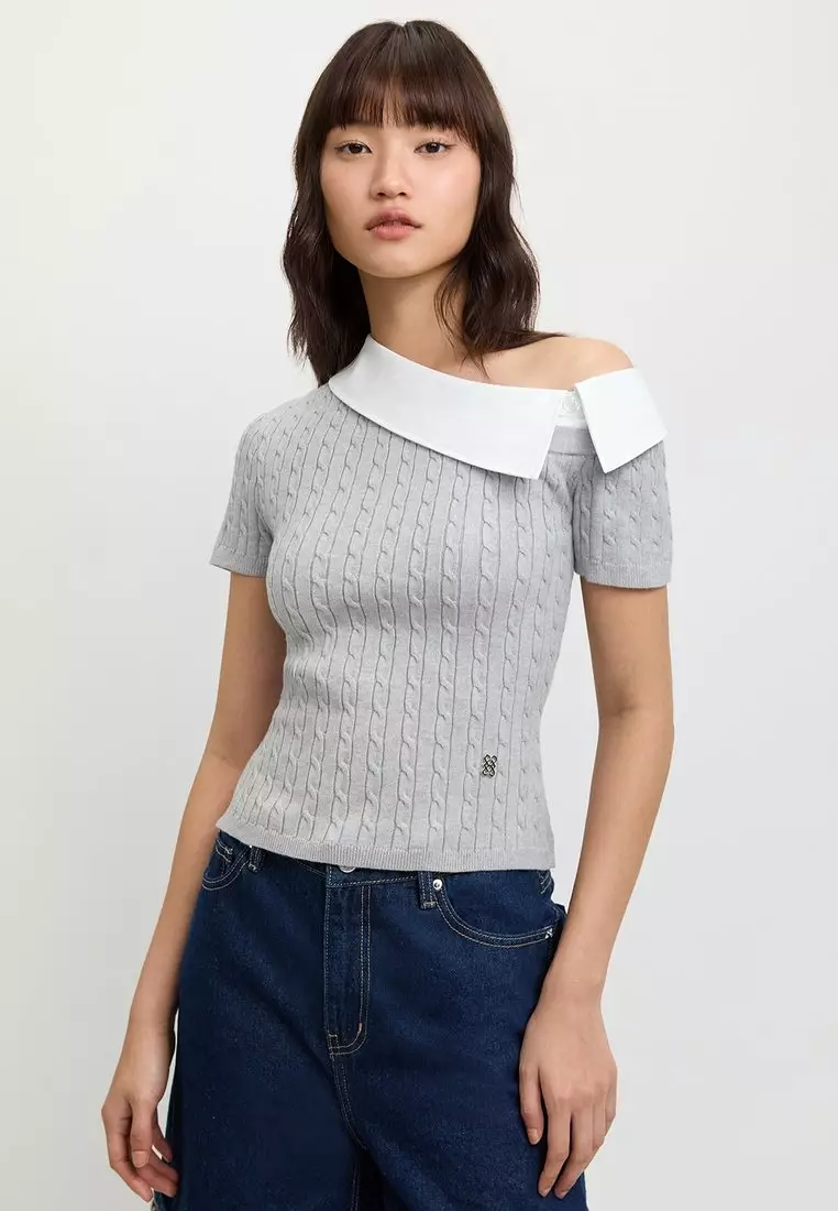 Asymmetric Top - Mid Grey