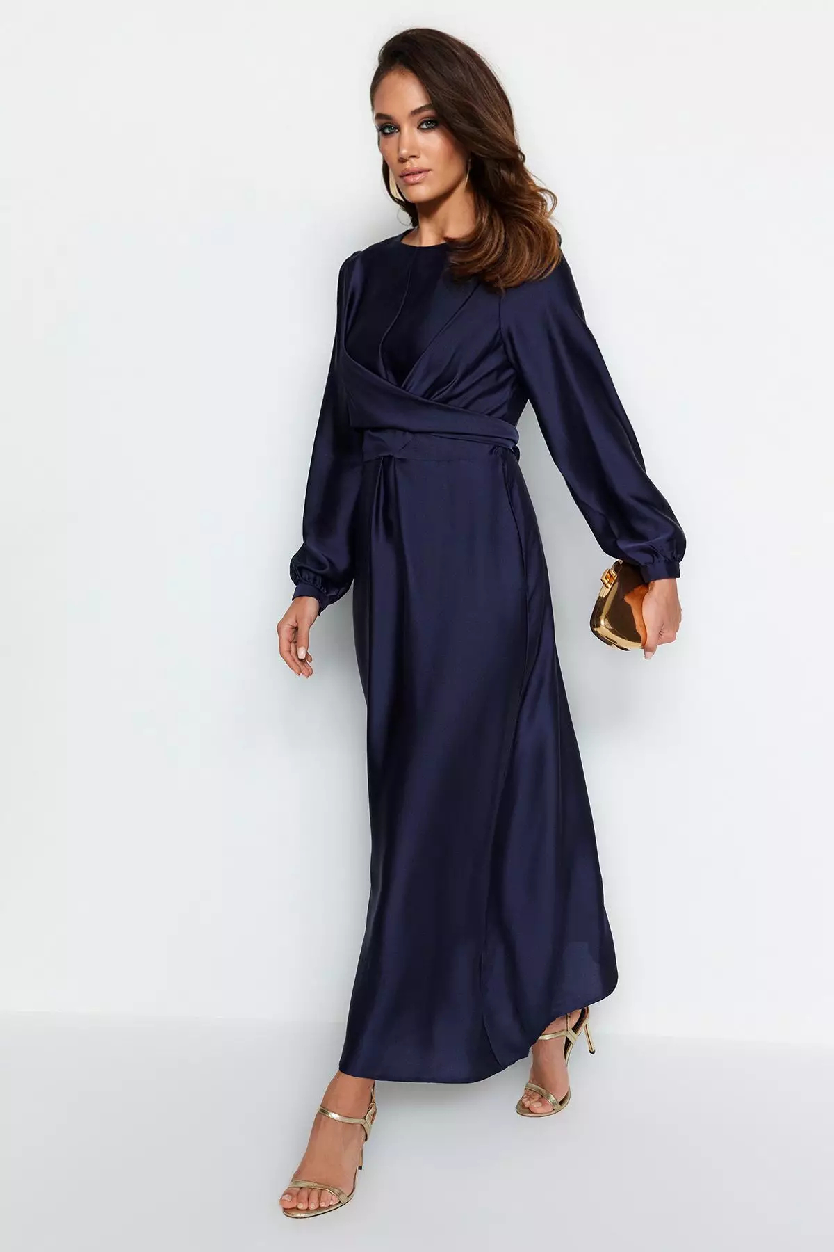 Modest Maxi Wrap Dress