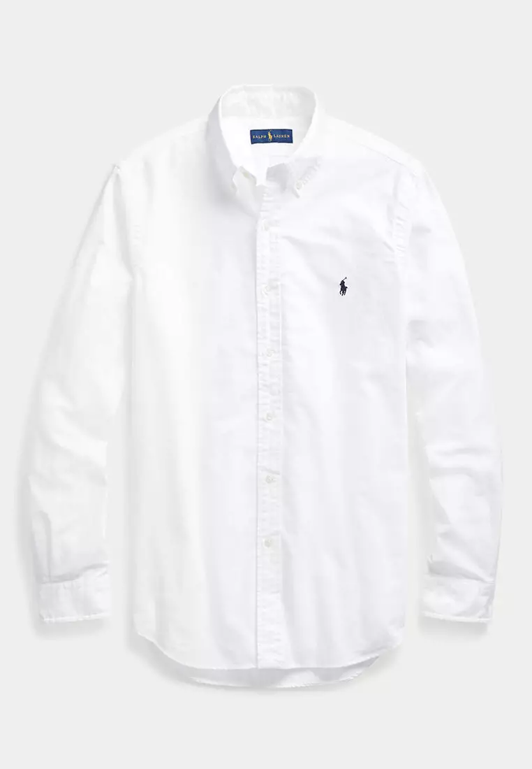 Classic Fit Garment-Dyed Oxford Long Sleeve Shirt