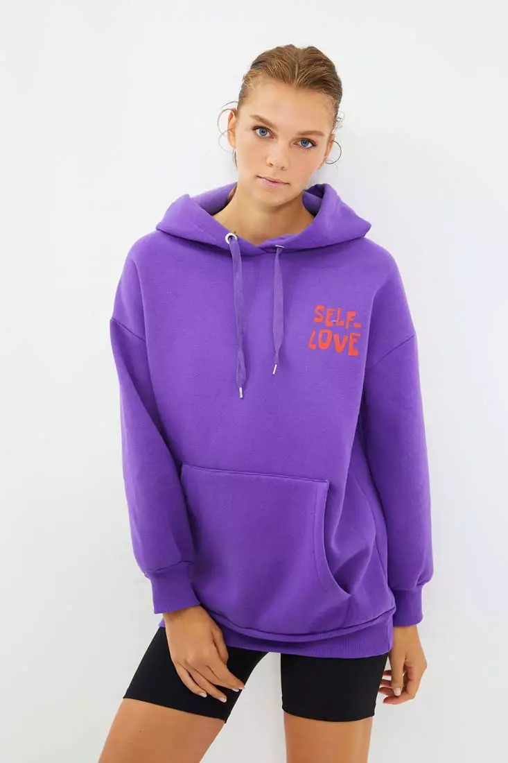 Purple shop oversized sweatshirt