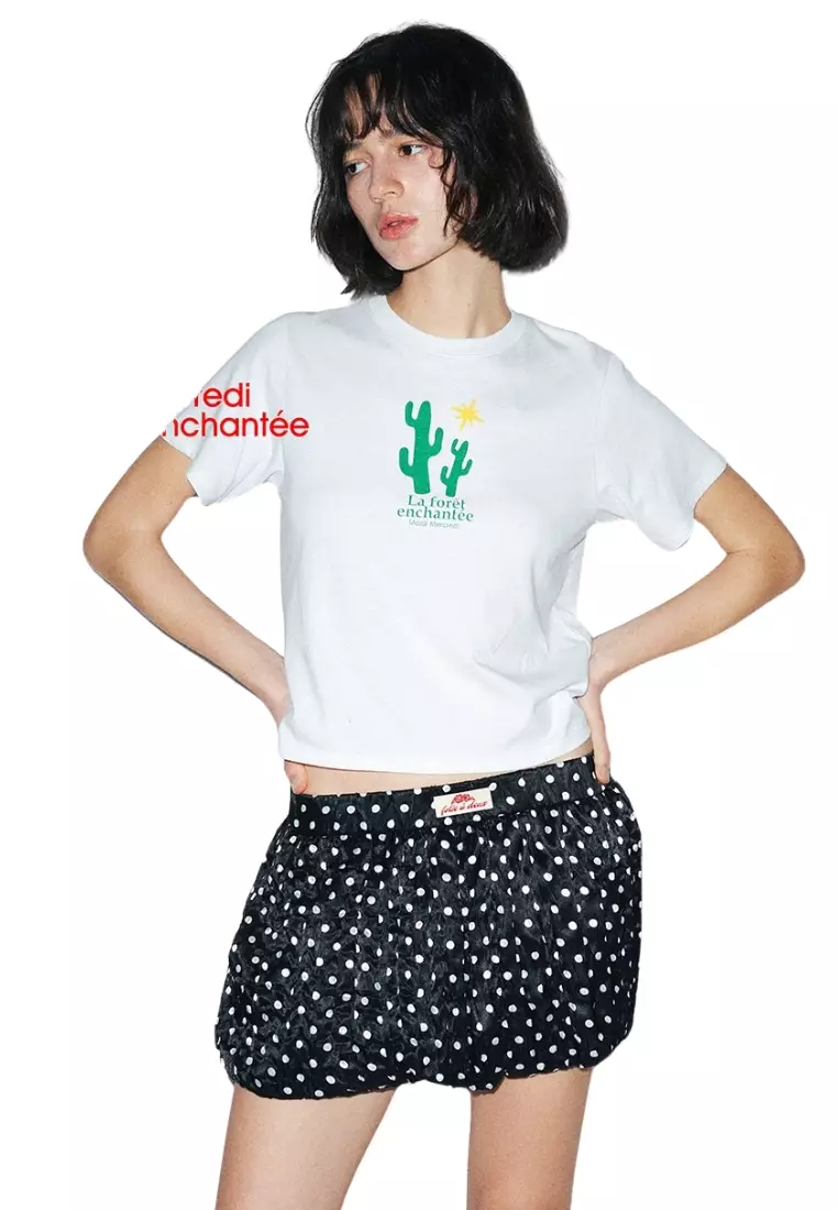 Slim TShirt Enchantee - Cacti White