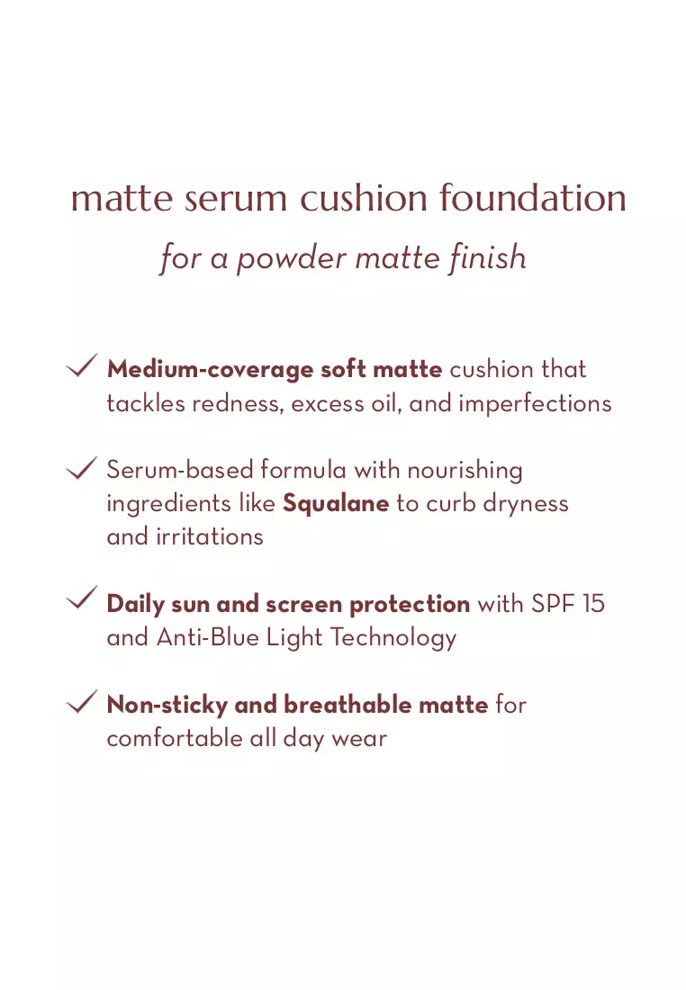 Second Skin Matte Serum Cushion Foundation SPF15 in Nude Beige