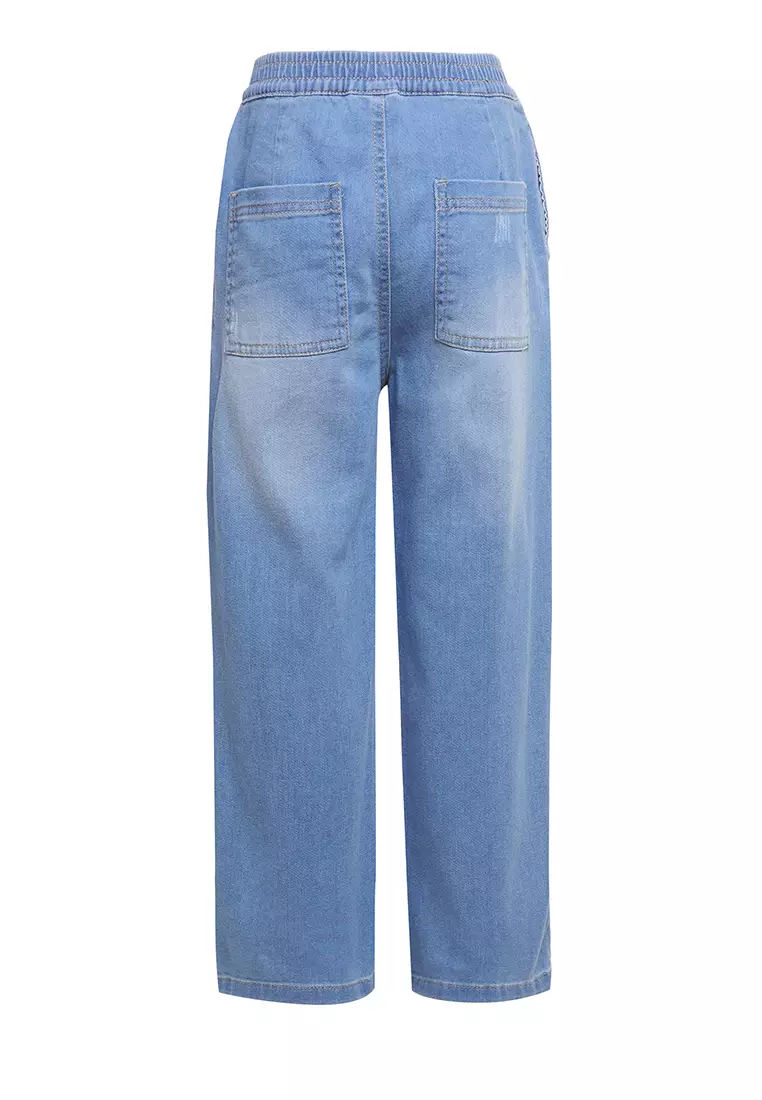 Pito Dito Girl Rileigh Celana Jeans Panjang anak Biru Muda - Size 4