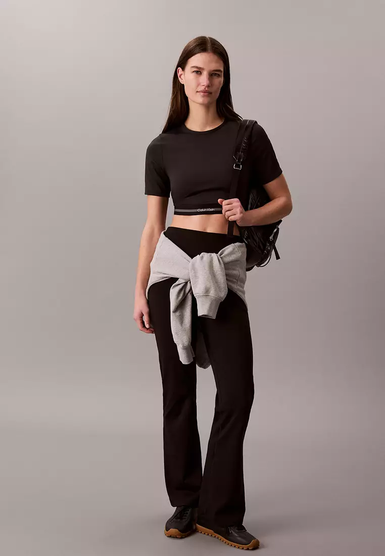 Cropped Quick Dry Performance Gym T-Shirt - Calvin Klein Sport