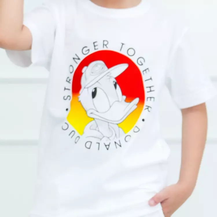 Kaos Anak Laki Putih/ Tshirt Boy White/ Donald Energetic