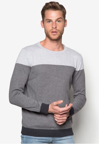 Tri Tone Knitted Pullover