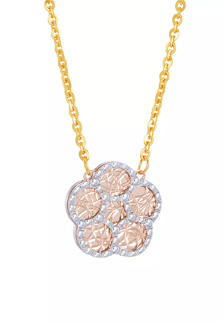 HABIB Oro Italia 916 Aria Yellow, White and Rose Gold Necklace GC29670523-TI