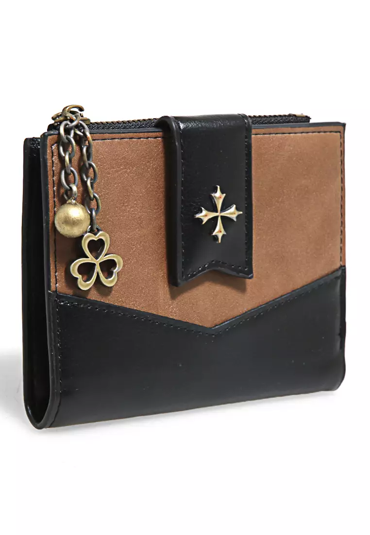 Dompet Lipat Wanita Model Pendek Short Wallet Mini Design Material Leather ORIGINAL