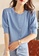 HAPPY FRIDAYS blue Puff Mid Sleeve Knit Top JW ZX-60218 EBA25AA213F473GS_3