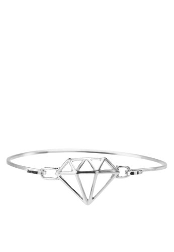 鏤空鑽石造型手環, 飾品配件, 手鐲 & zalora時尚購物網評價手環