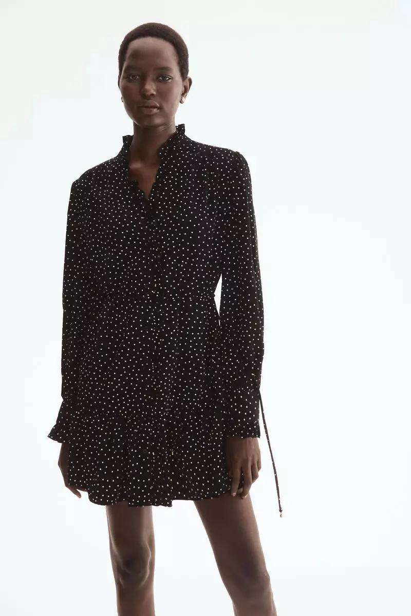 Frill-trimmed dress