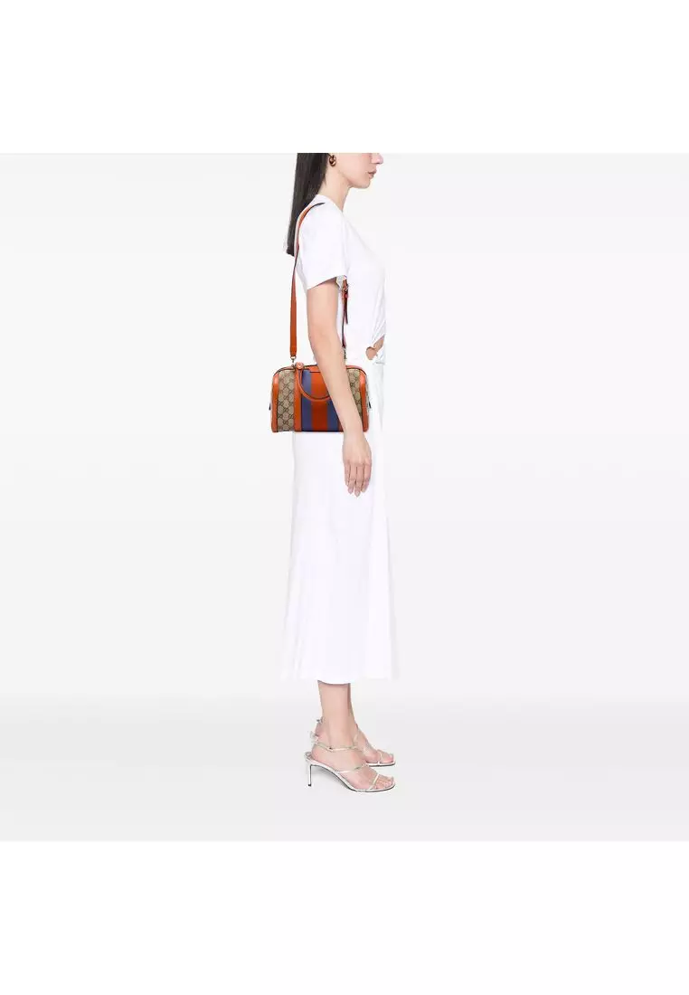 Pre-Loved Gucci Small Gg Canvas Web Joy Boston Bag