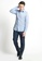 Gay Giano blue Classic Slim Fit Spread Collar Dress Shirt 183BAAAD5B43DBGS_2