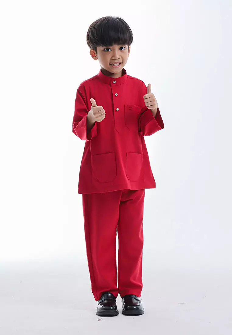 Alain Delon Baju Melayu Cekak Musang Budak - 19026504-75HauteRed